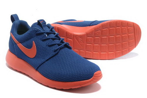 Nike Roshe Run Mens Shoes Breathable For Summer Blue Red Outlet Store